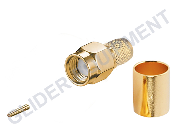 RP-SMA male crimp coax connector AC7, Aeroflex 50-7 [CX-7007/7381]